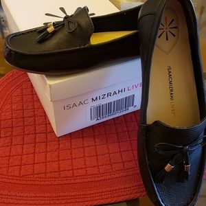 Black Leather Isaac Mizrahi "Amy" style, 8W